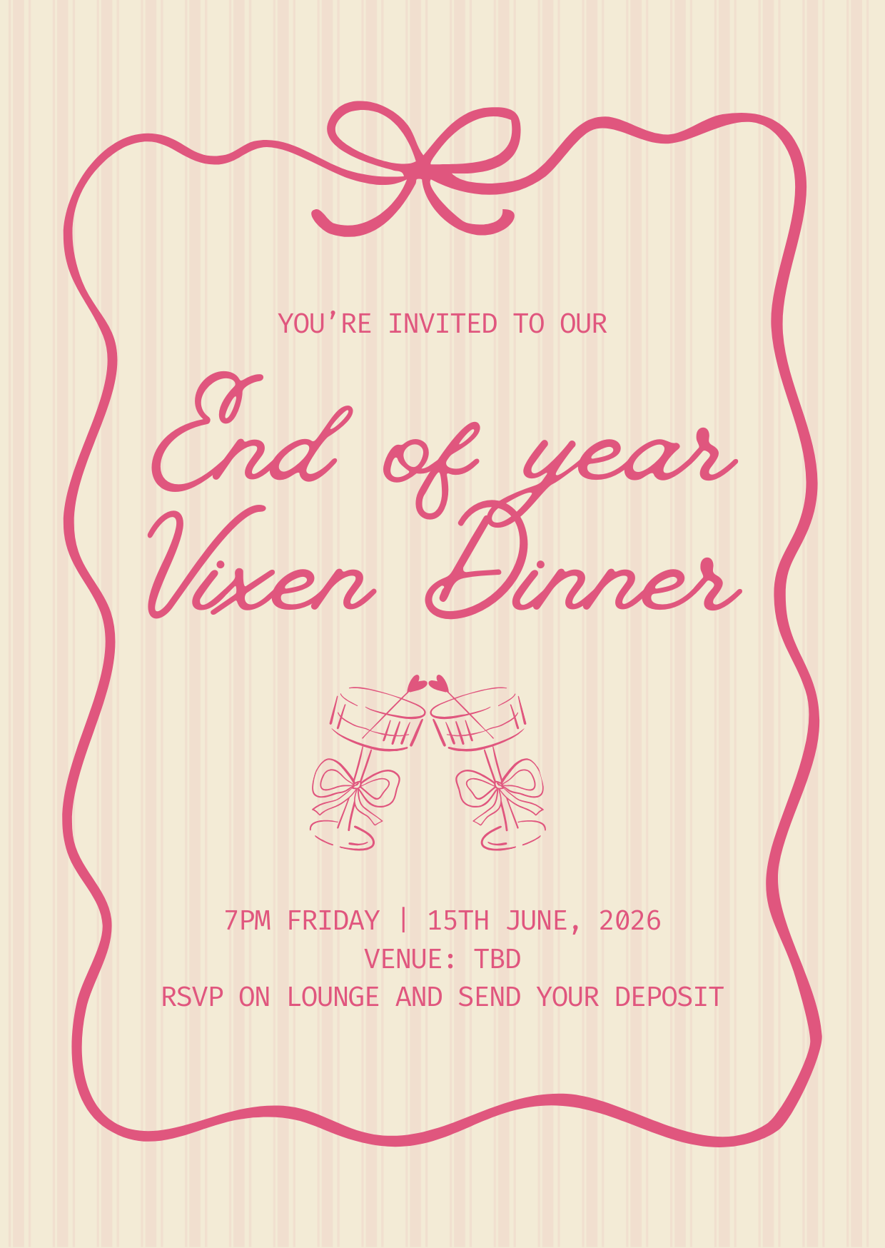 End of Year Vixen Dinner 